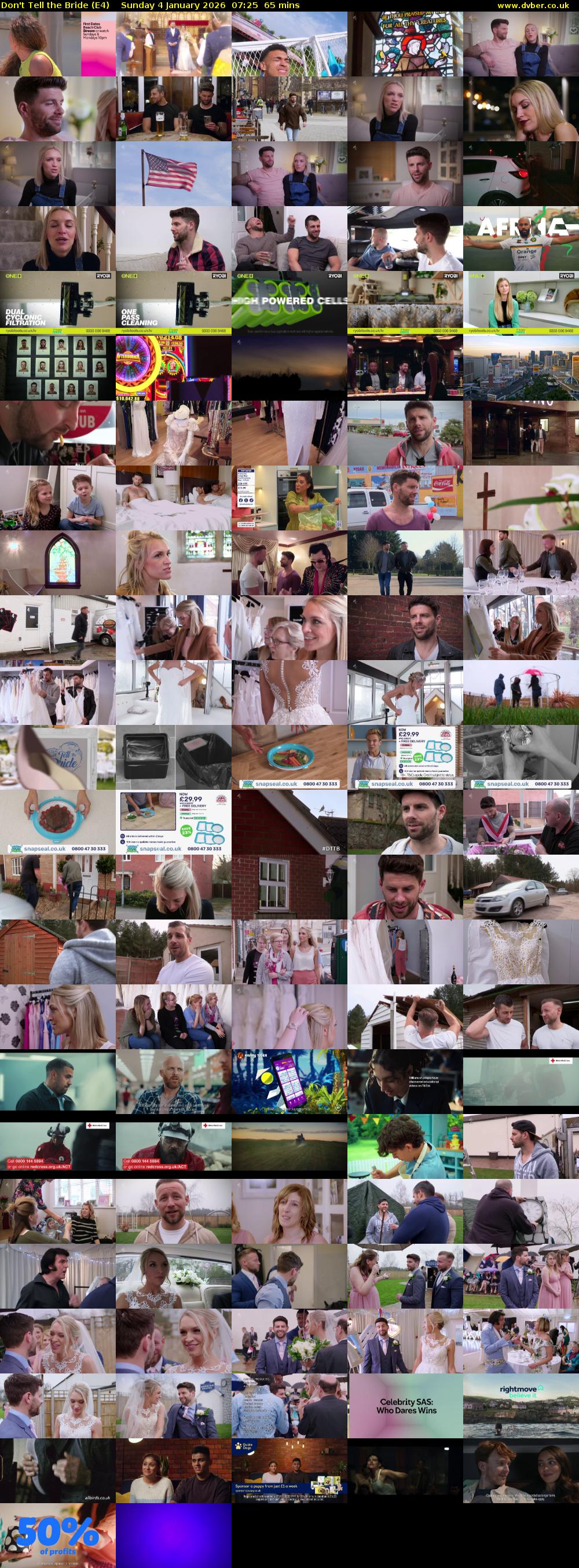 Don't Tell the Bride (E4) Sunday 4 January 2026 07:25 - 08:30