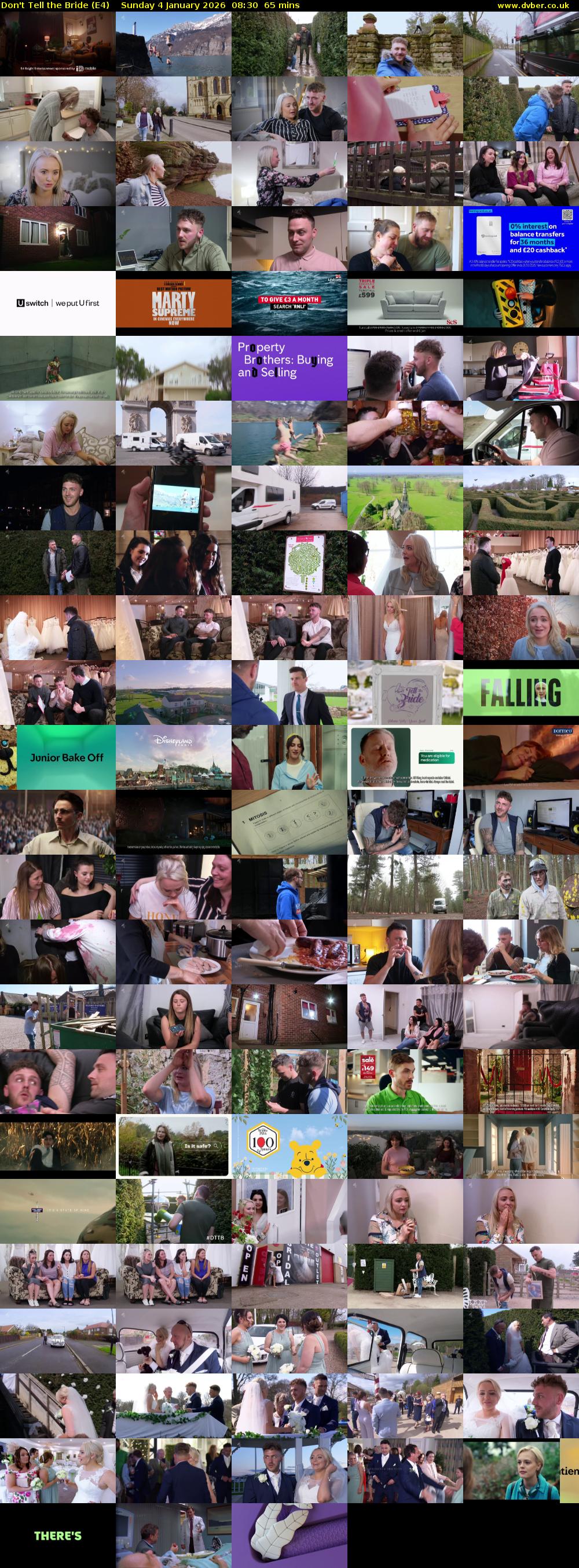 Don't Tell the Bride (E4) Sunday 4 January 2026 08:30 - 09:35