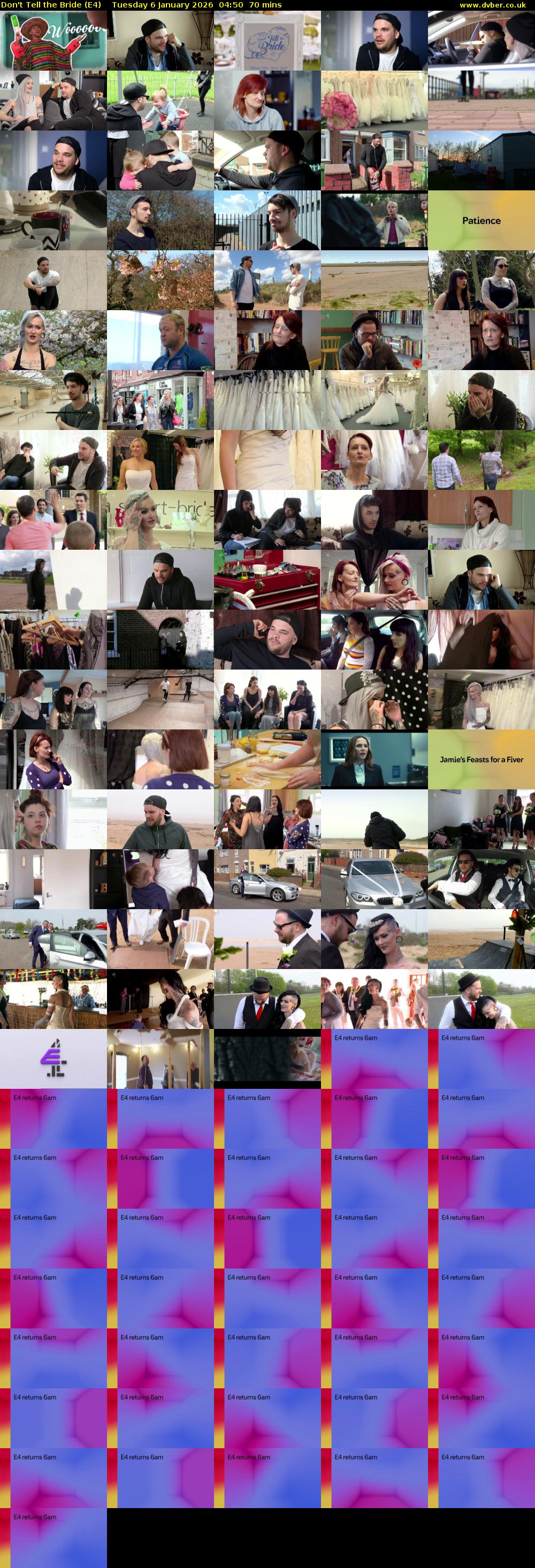 Don't Tell the Bride (E4) Tuesday 6 January 2026 04:50 - 06:00
