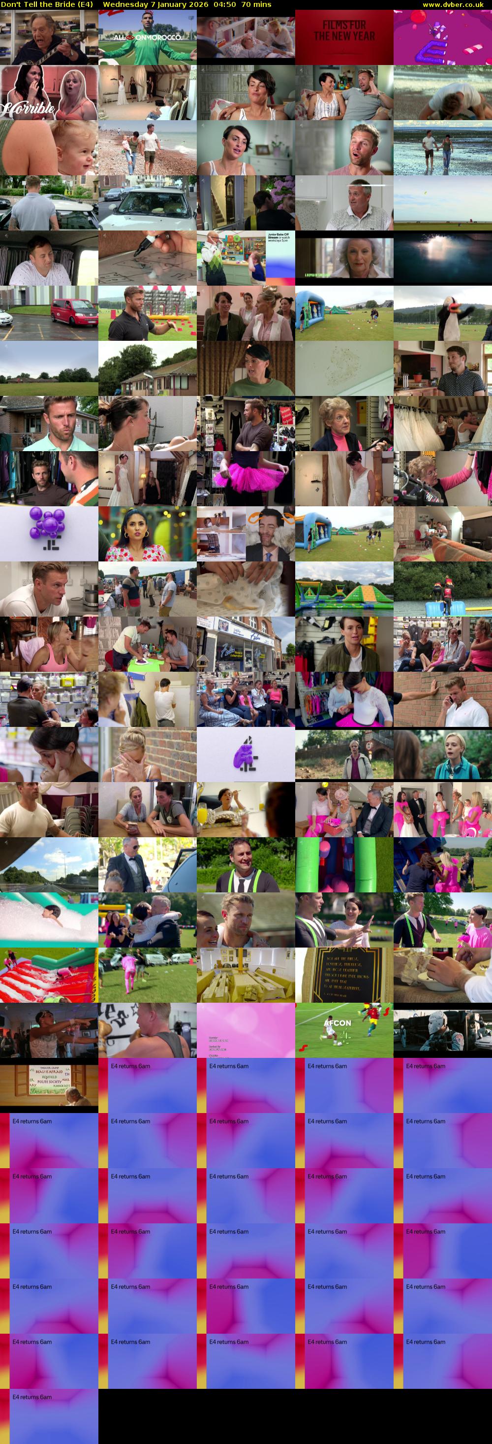 Don't Tell the Bride (E4) Wednesday 7 January 2026 04:50 - 06:00