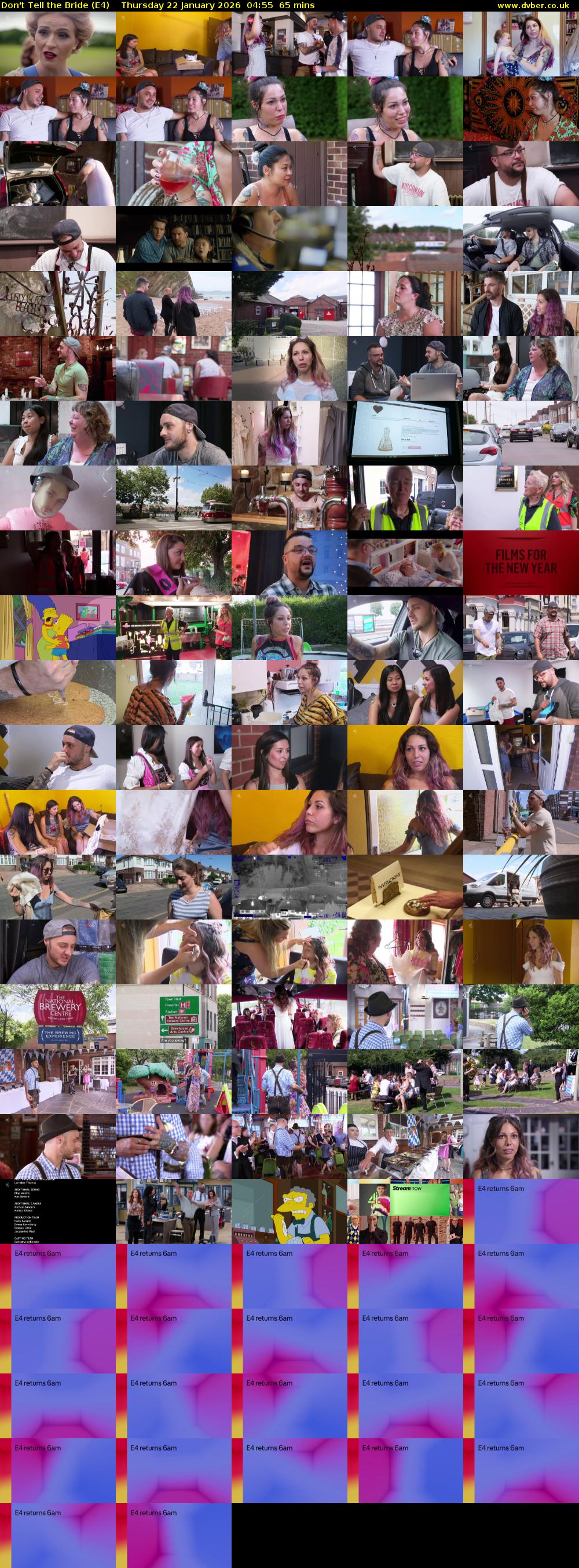 Don't Tell the Bride (E4) Thursday 22 January 2026 04:55 - 06:00