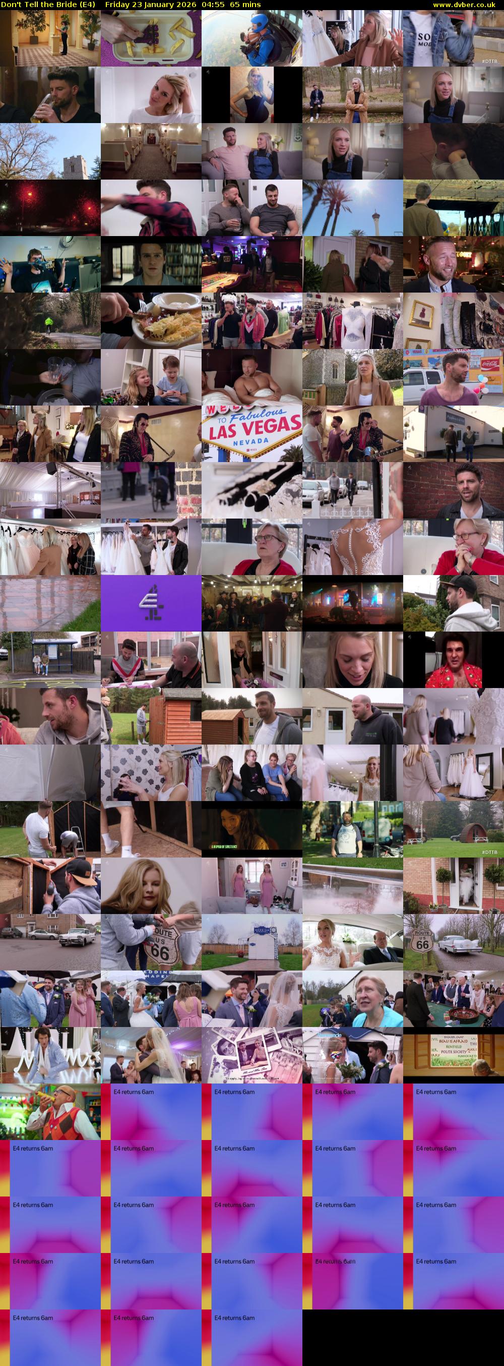 Don't Tell the Bride (E4) Friday 23 January 2026 04:55 - 06:00