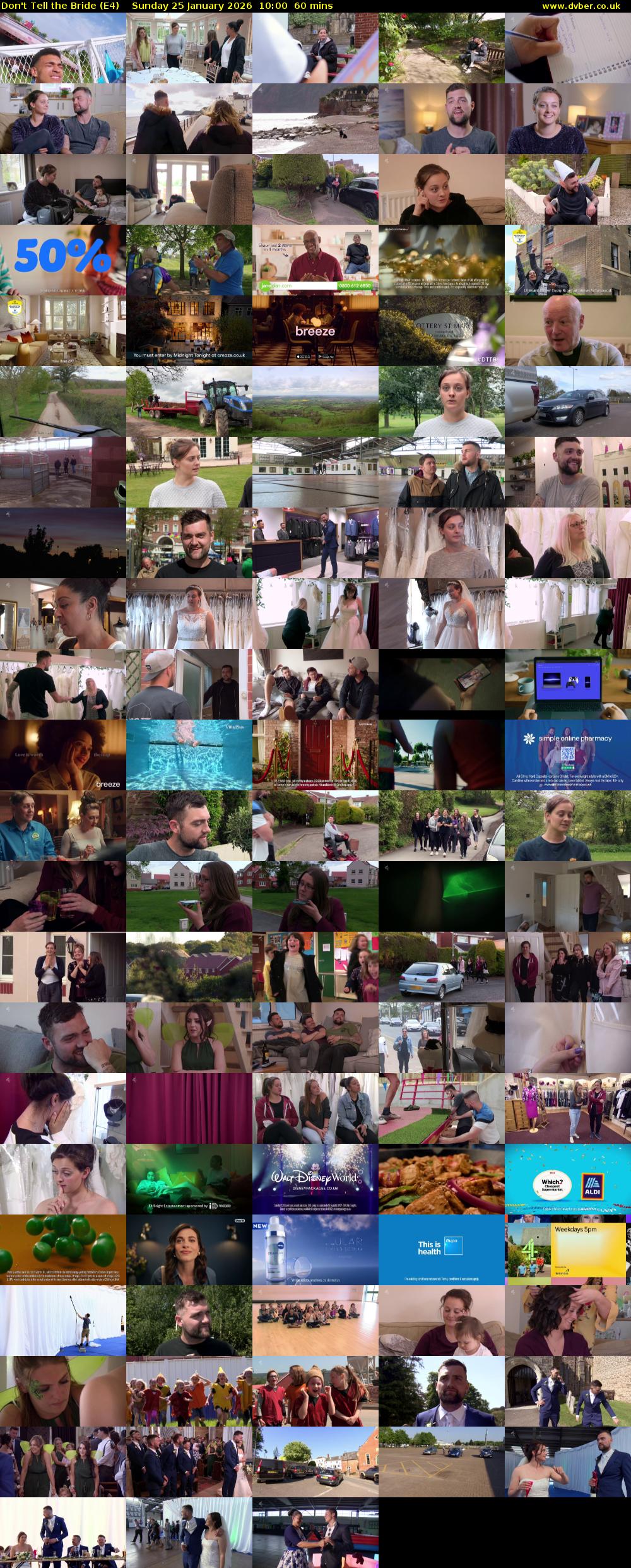 Don't Tell the Bride (E4) Sunday 25 January 2026 10:00 - 11:00
