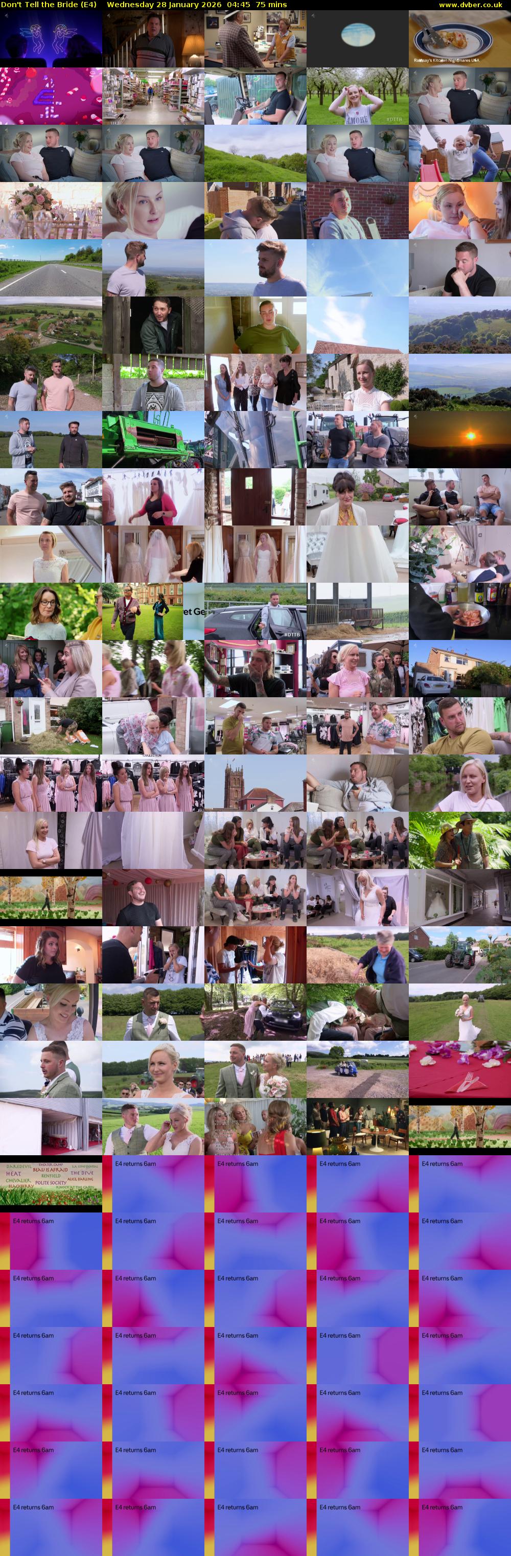 Don't Tell the Bride (E4) Wednesday 28 January 2026 04:45 - 06:00