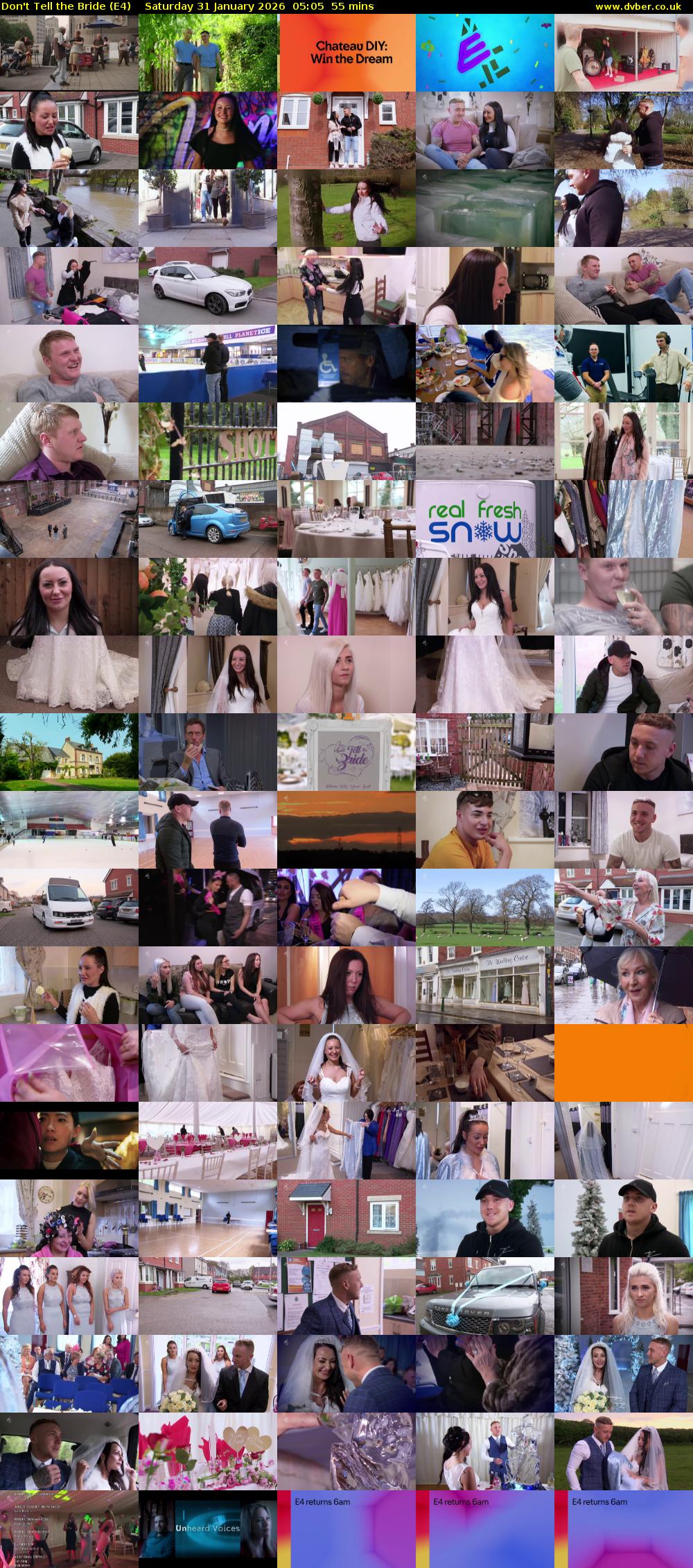 Don't Tell the Bride (E4) Saturday 31 January 2026 05:05 - 06:00