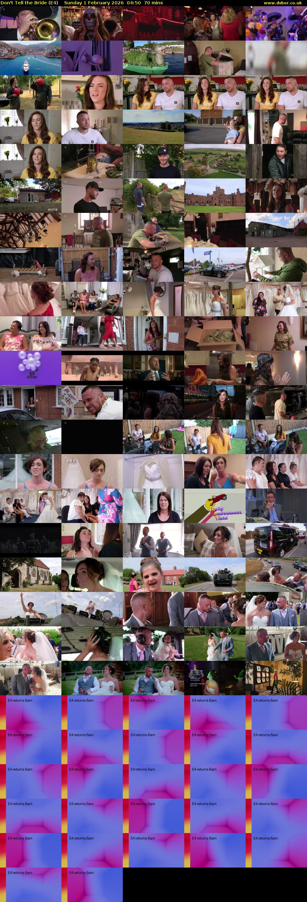 Don't Tell the Bride (E4) Sunday 1 February 2026 04:50 - 06:00