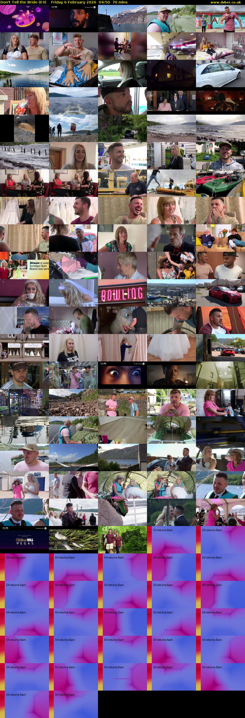 Don't Tell the Bride (E4) Friday 6 February 2026 04:50 - 06:00