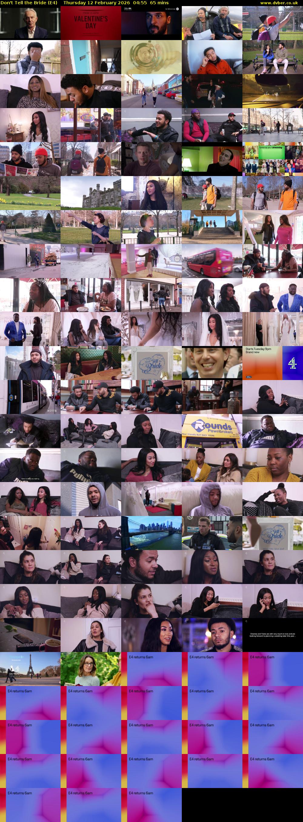 Don't Tell the Bride (E4) Thursday 12 February 2026 04:55 - 06:00