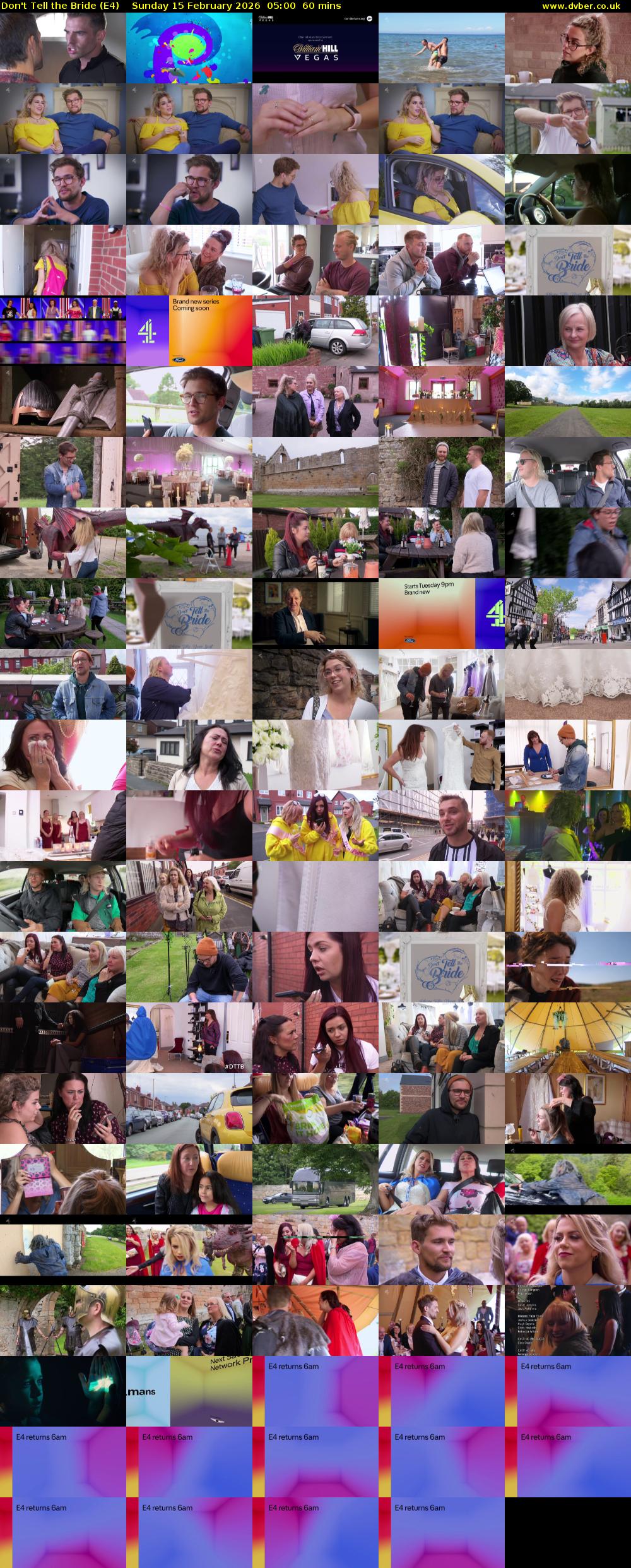 Don't Tell the Bride (E4) Sunday 15 February 2026 05:00 - 06:00