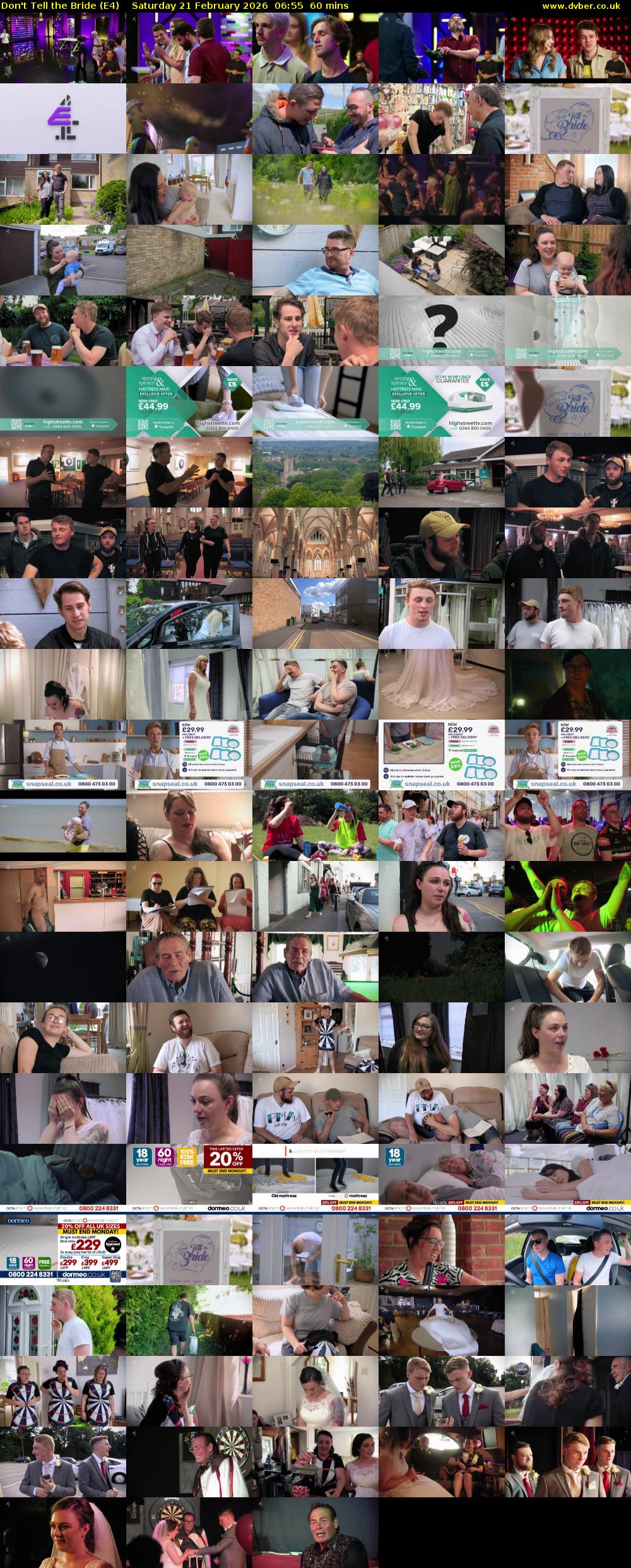 Don't Tell the Bride (E4) Saturday 21 February 2026 06:55 - 07:55