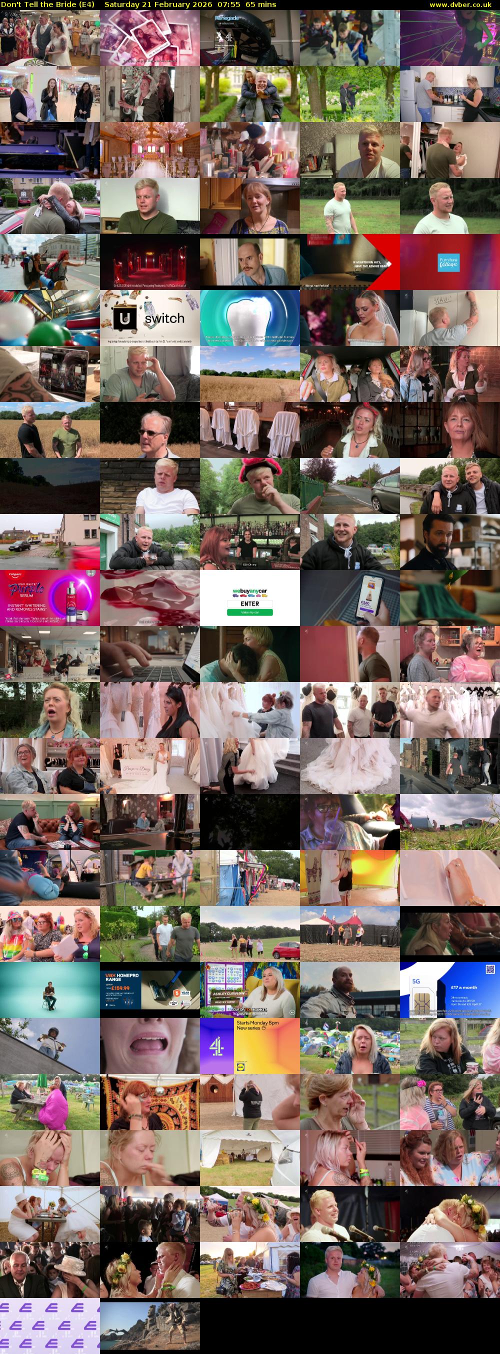 Don't Tell the Bride (E4) Saturday 21 February 2026 07:55 - 09:00