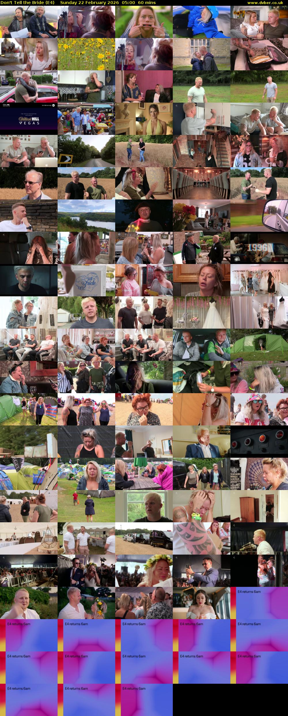Don't Tell the Bride (E4) Sunday 22 February 2026 05:00 - 06:00