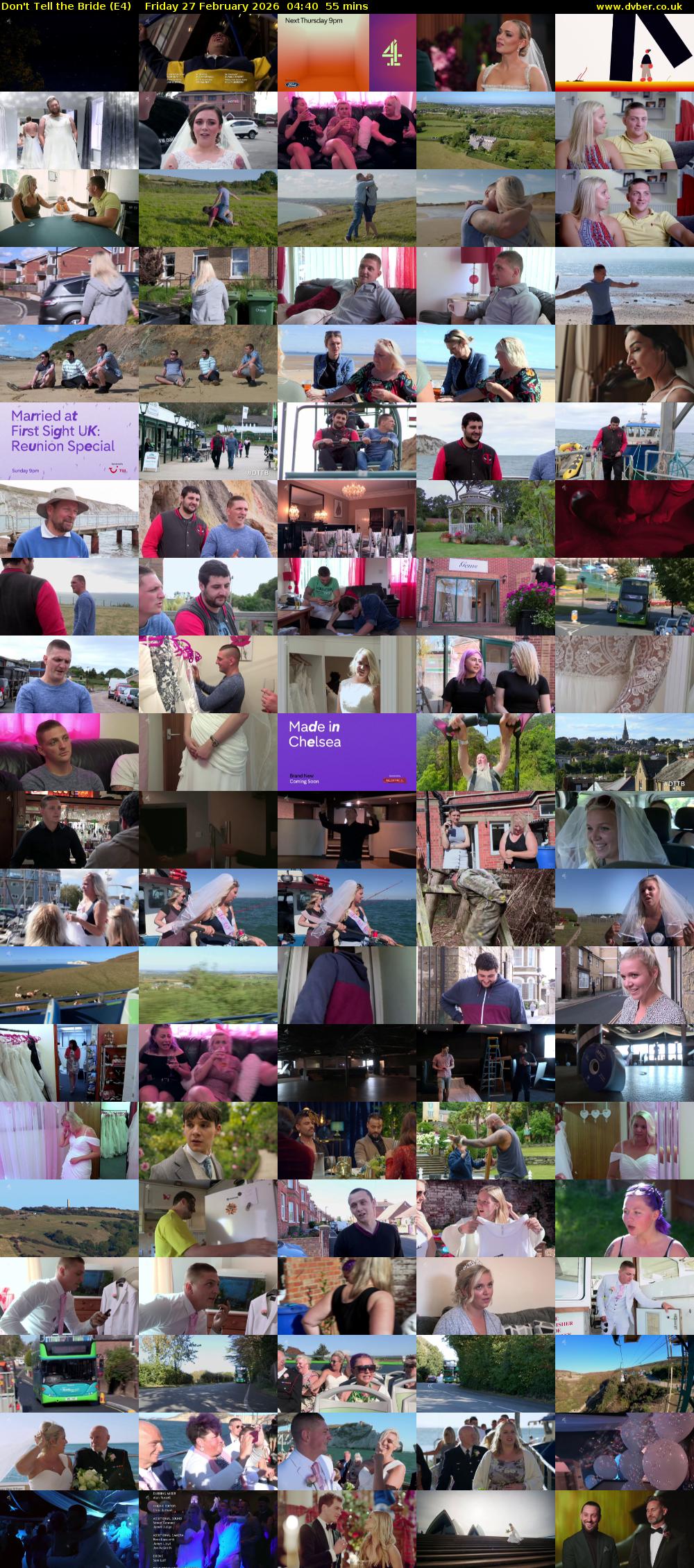 Don't Tell the Bride (E4) Friday 27 February 2026 04:40 - 05:35