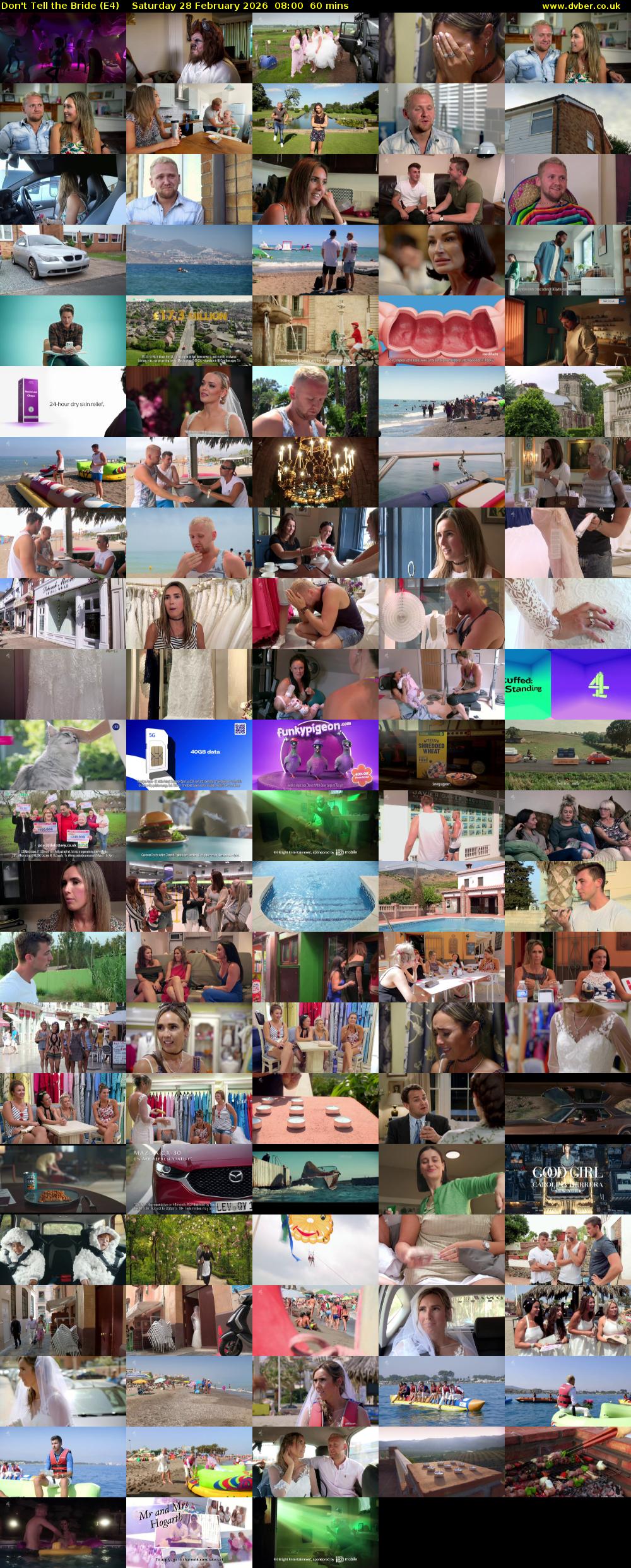 Don't Tell the Bride (E4) Saturday 28 February 2026 08:00 - 09:00