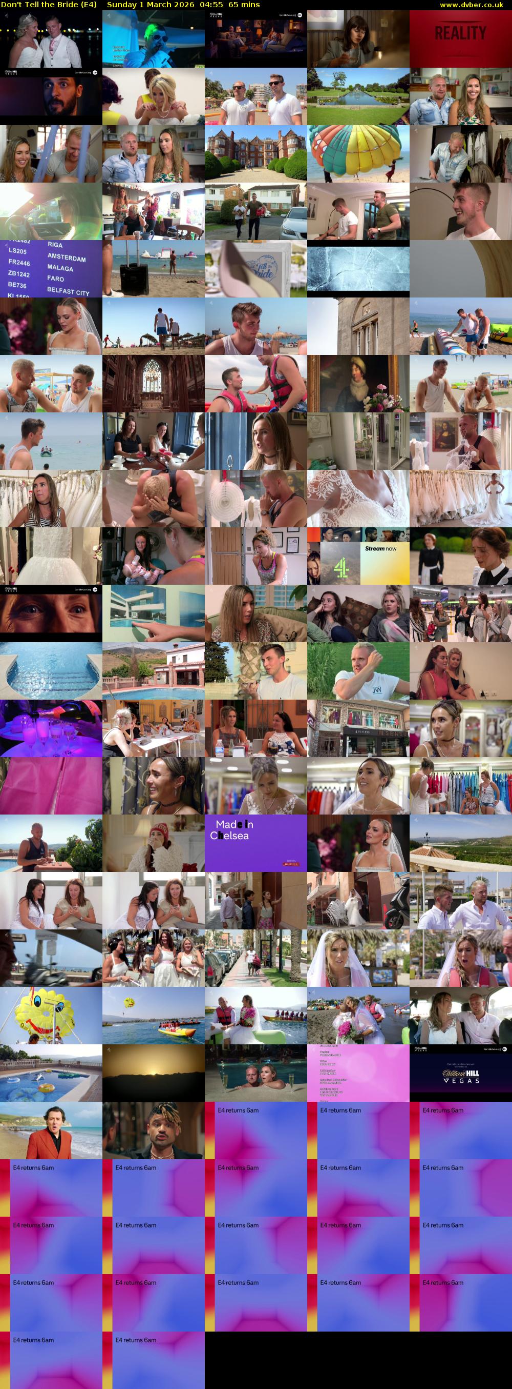 Don't Tell the Bride (E4) Sunday 1 March 2026 04:55 - 06:00