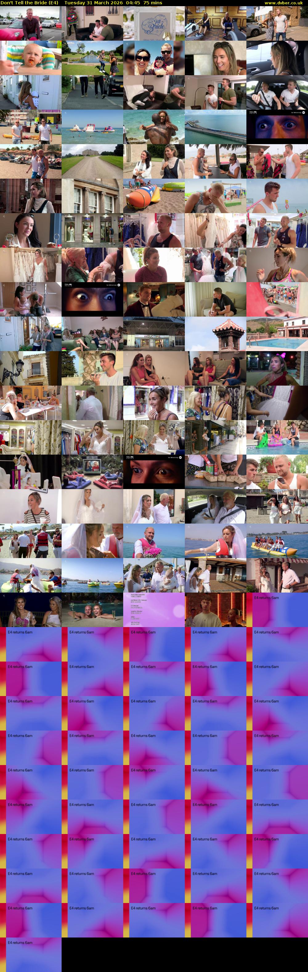 Don't Tell the Bride (E4) Tuesday 31 March 2026 04:45 - 06:00
