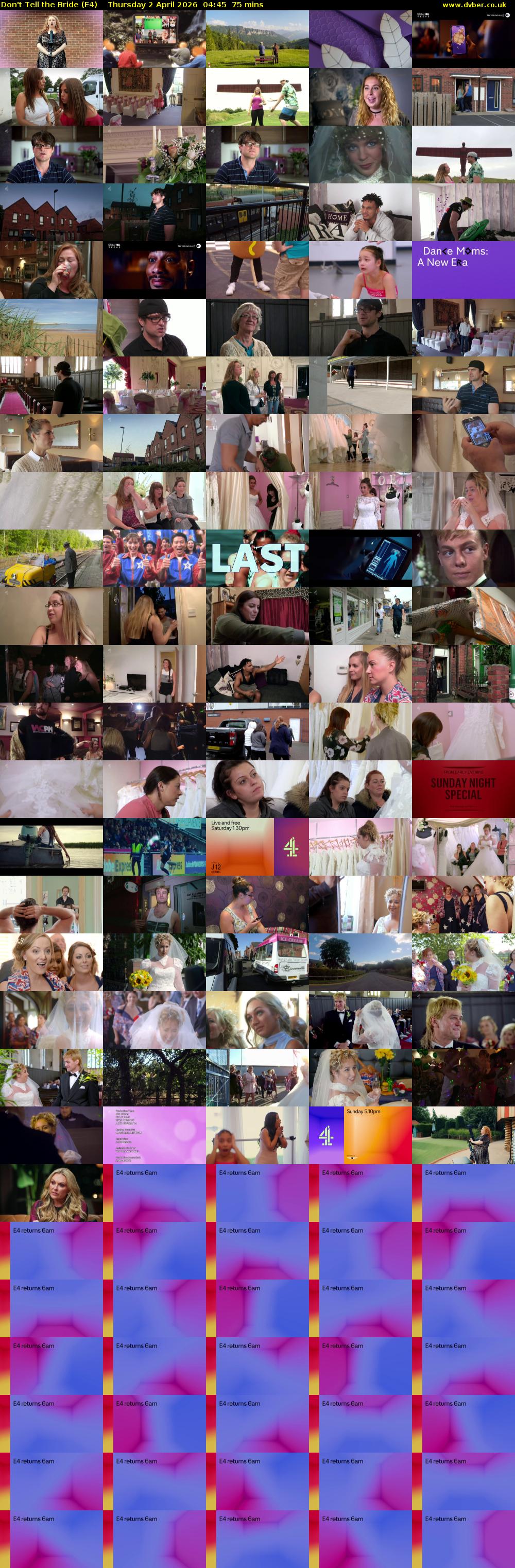 Don't Tell the Bride (E4) Thursday 2 April 2026 04:45 - 06:00