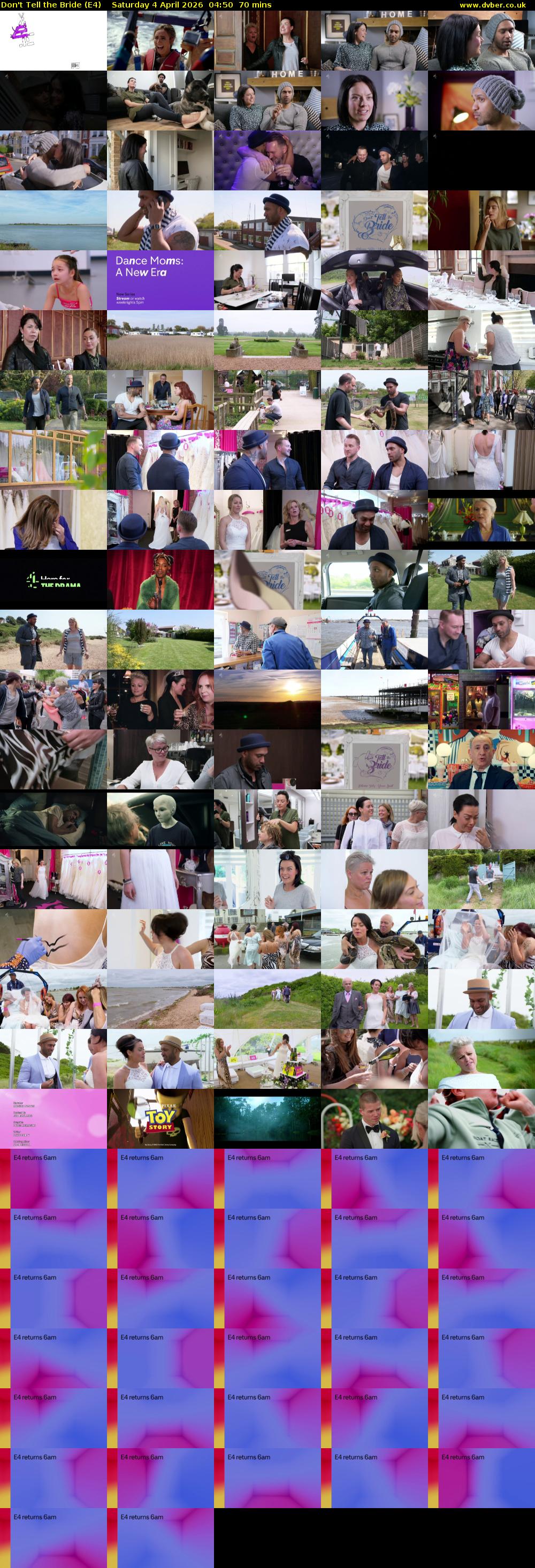 Don't Tell the Bride (E4) Saturday 4 April 2026 04:50 - 06:00