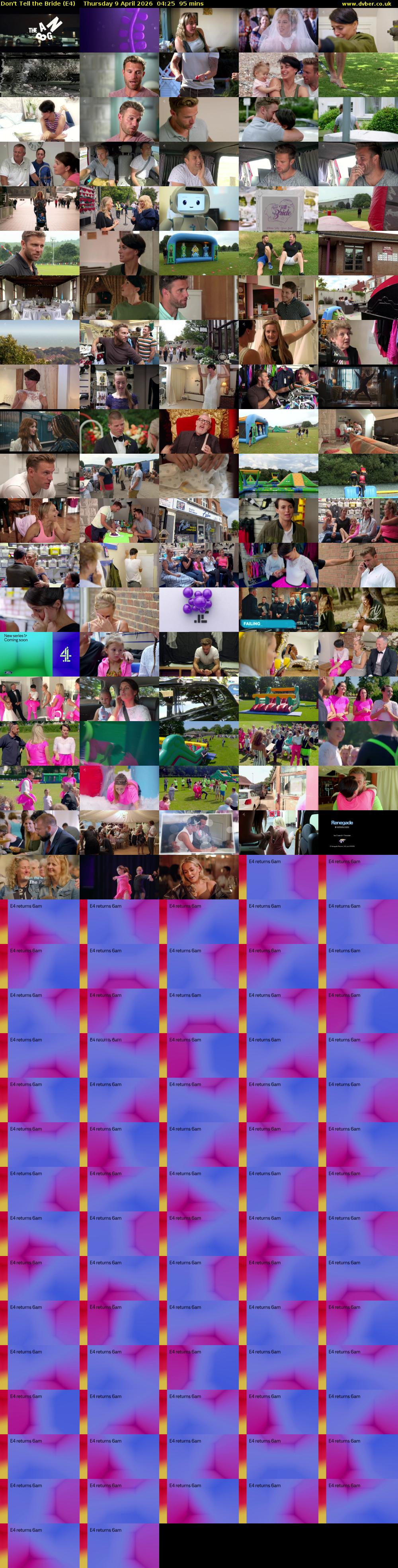 Don't Tell the Bride (E4) Thursday 9 April 2026 04:25 - 06:00