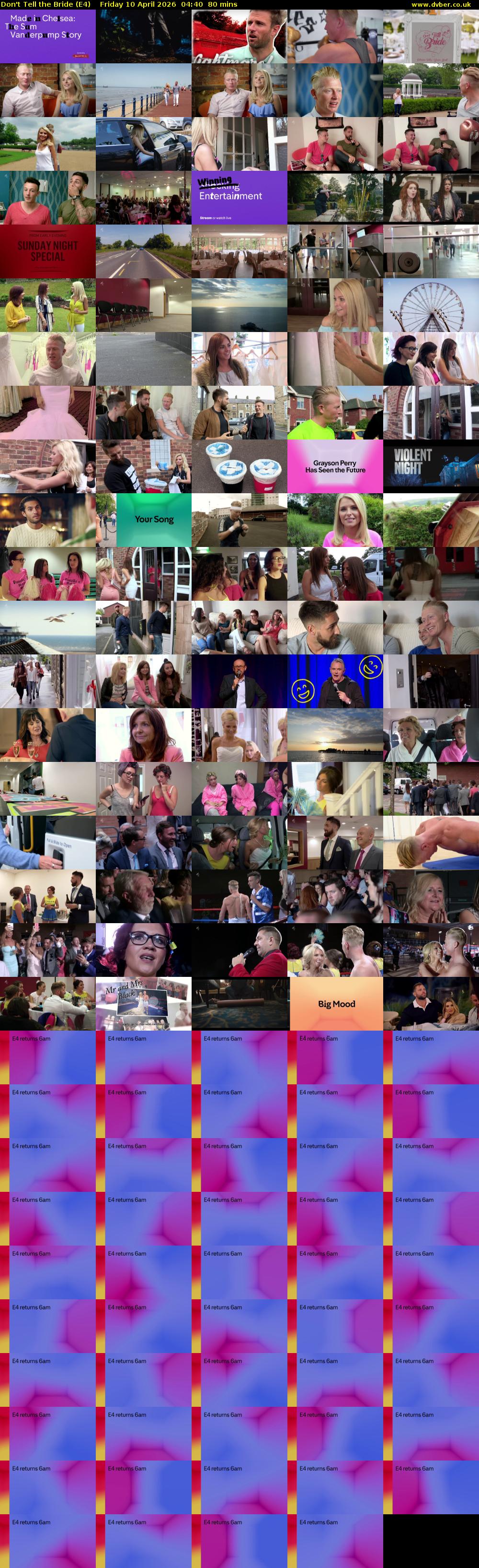 Don't Tell the Bride (E4) Friday 10 April 2026 04:40 - 06:00