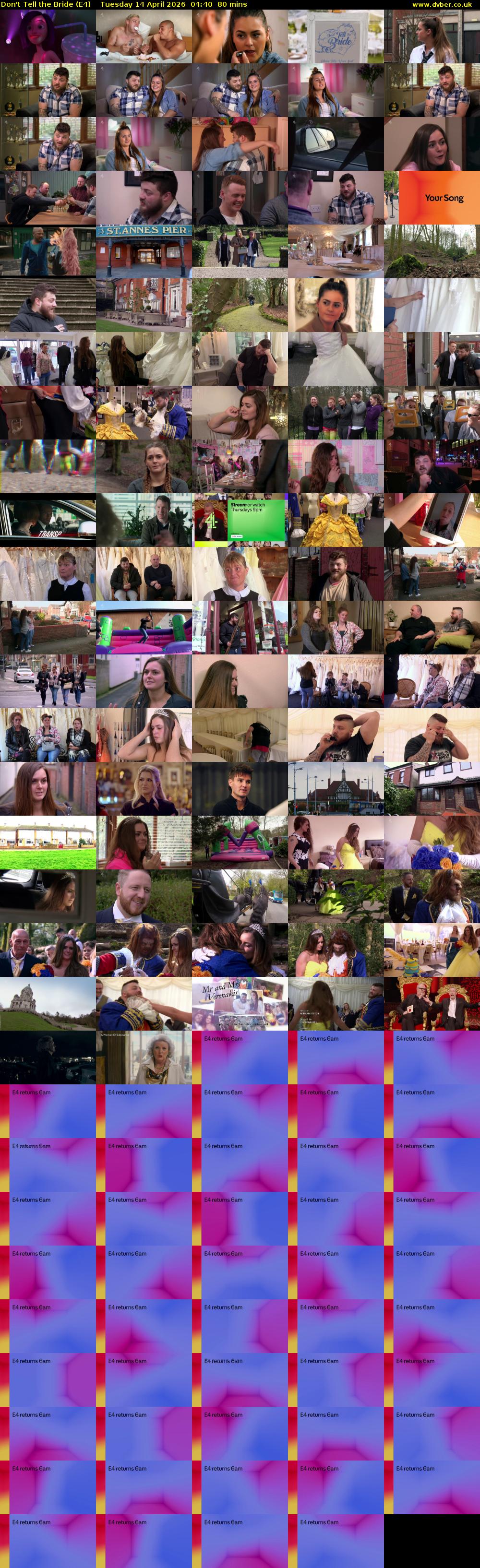 Don't Tell the Bride (E4) Tuesday 14 April 2026 04:40 - 06:00