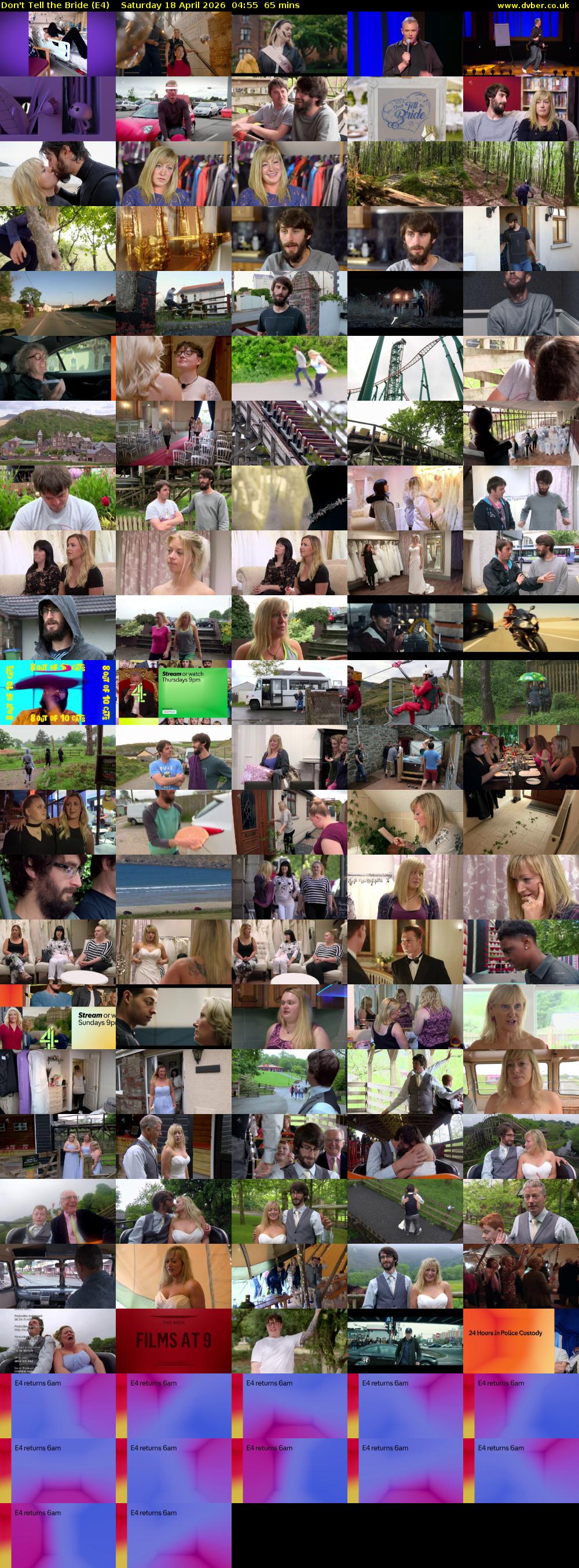Don't Tell the Bride (E4) Saturday 18 April 2026 04:55 - 06:00