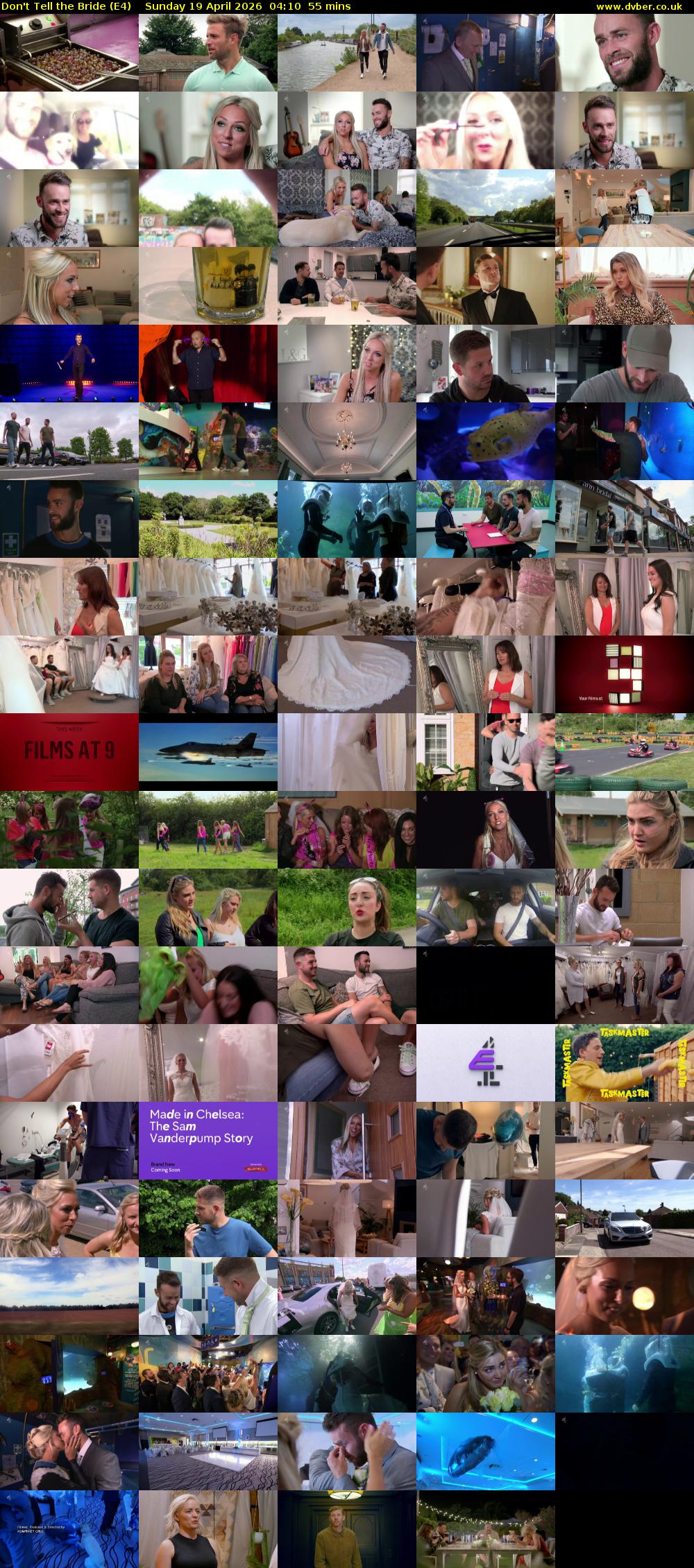 Don't Tell the Bride (E4) Sunday 19 April 2026 04:10 - 05:05