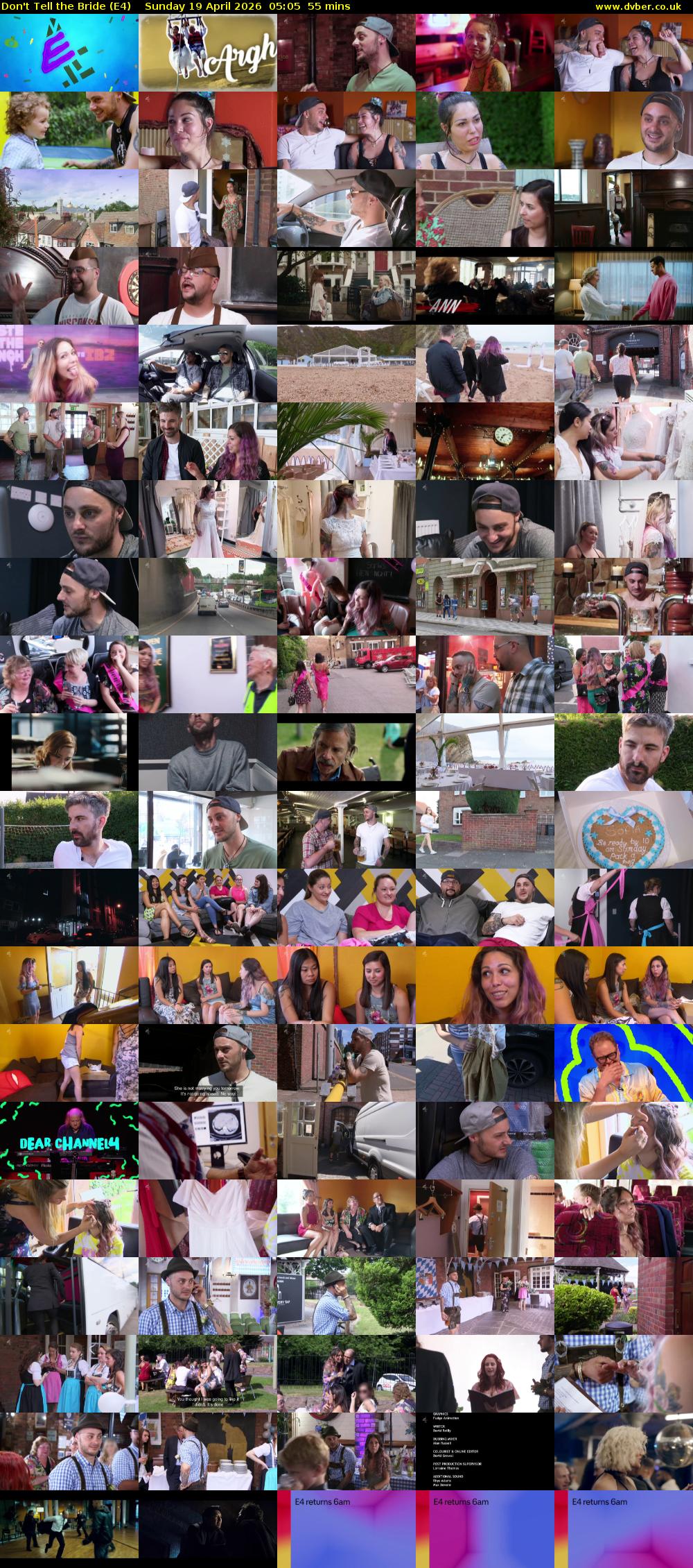 Don't Tell the Bride (E4) Sunday 19 April 2026 05:05 - 06:00