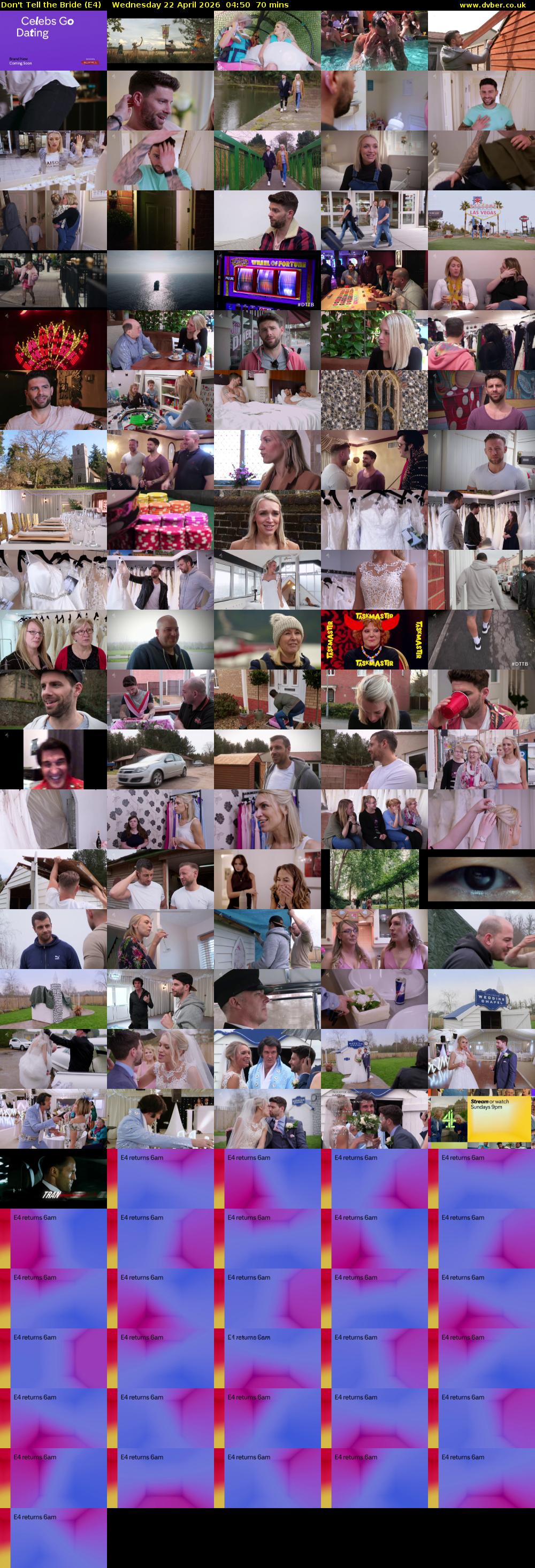Don't Tell the Bride (E4) Wednesday 22 April 2026 04:50 - 06:00