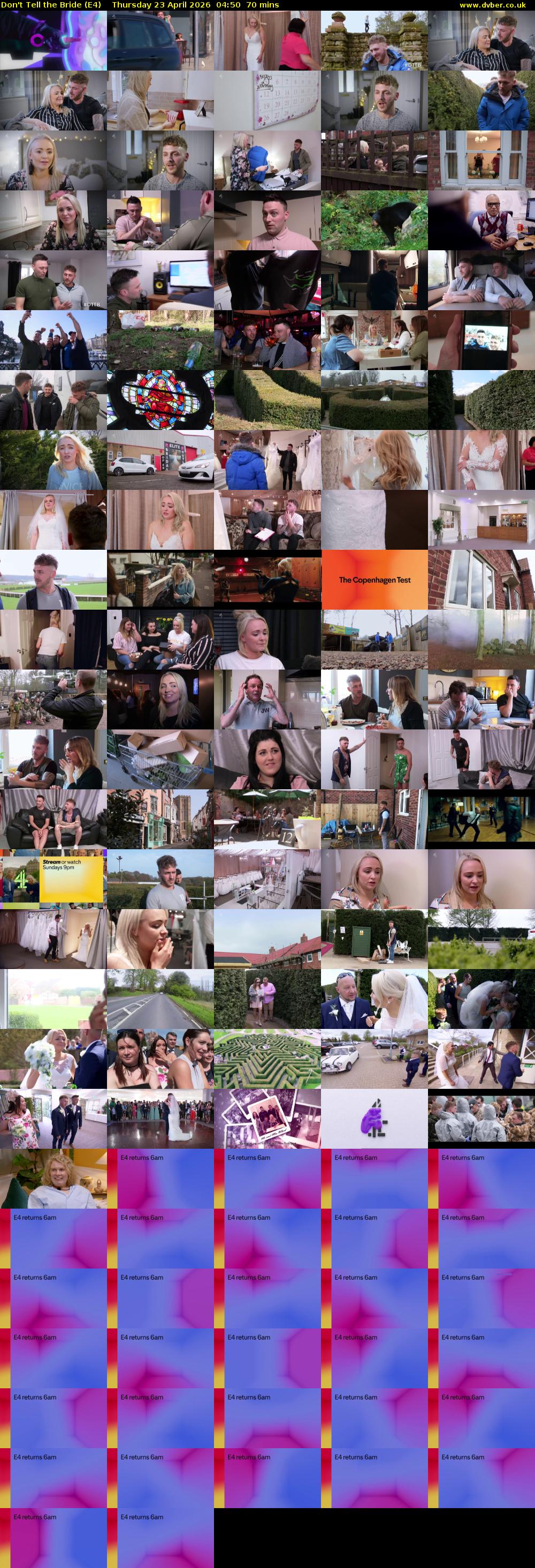 Don't Tell the Bride (E4) Thursday 23 April 2026 04:50 - 06:00