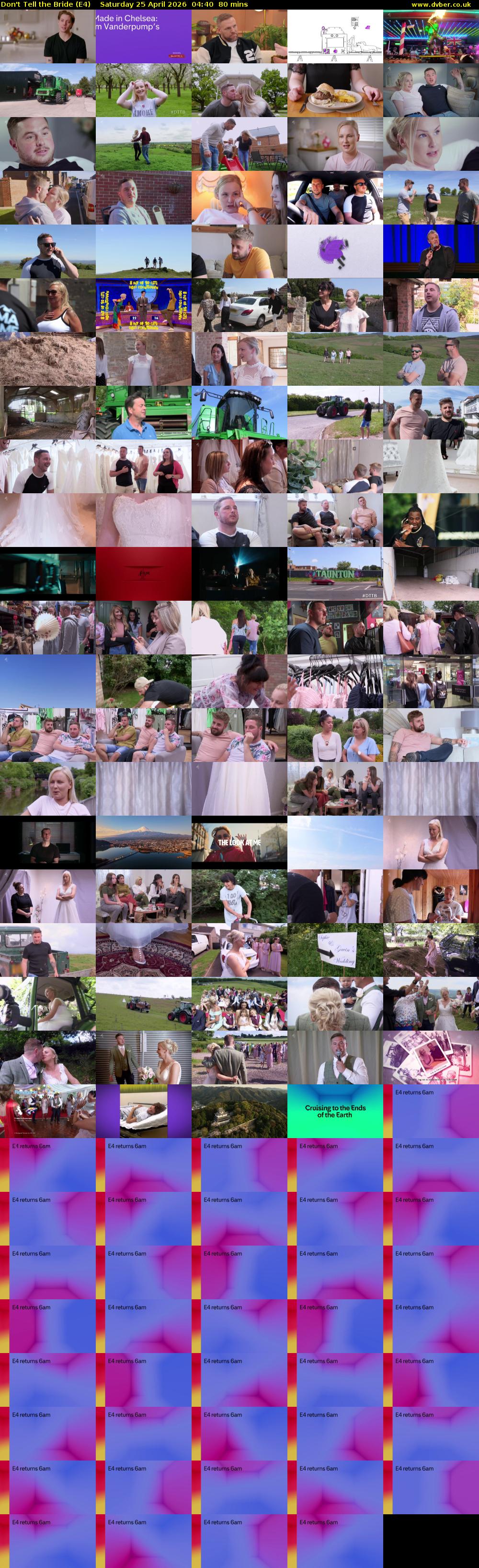 Don't Tell the Bride (E4) Saturday 25 April 2026 04:40 - 06:00