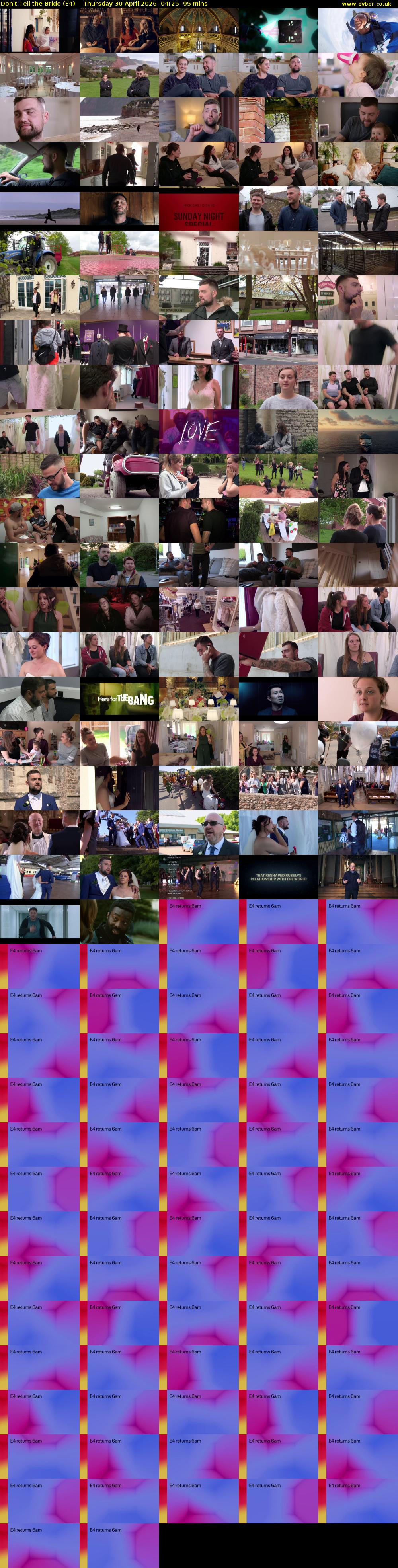 Don't Tell the Bride (E4) Thursday 30 April 2026 04:25 - 06:00
