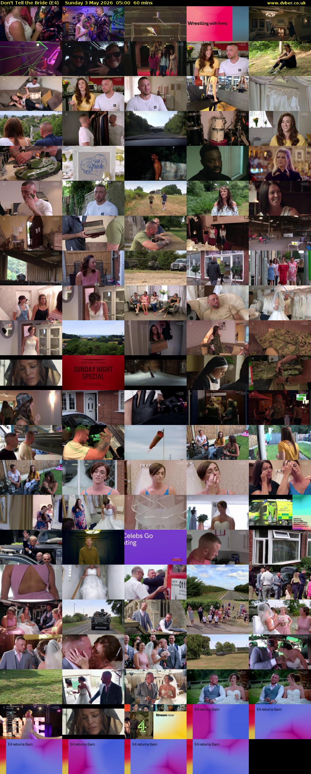 Don't Tell the Bride (E4) Sunday 3 May 2026 05:00 - 06:00