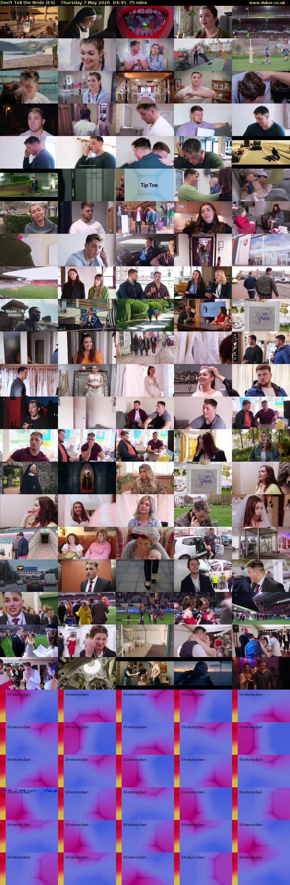 Don't Tell the Bride (E4) Thursday 7 May 2026 04:45 - 06:00