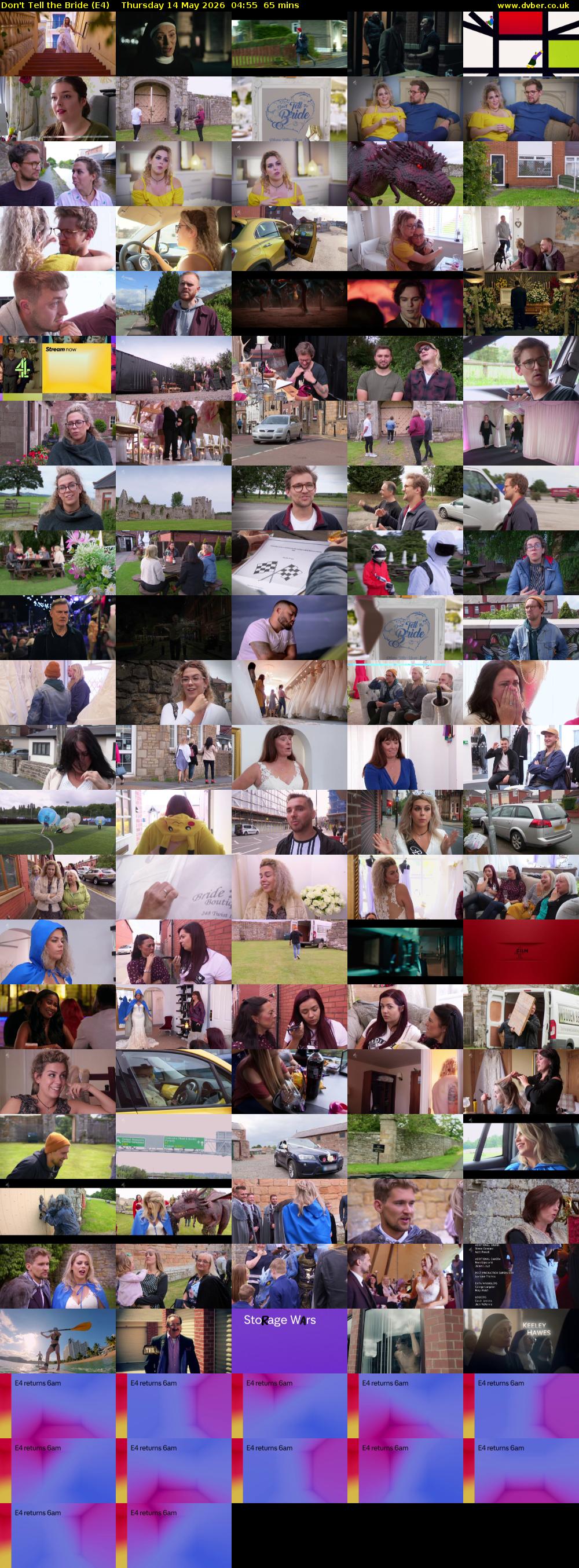 Don't Tell the Bride (E4) Thursday 14 May 2026 04:55 - 06:00