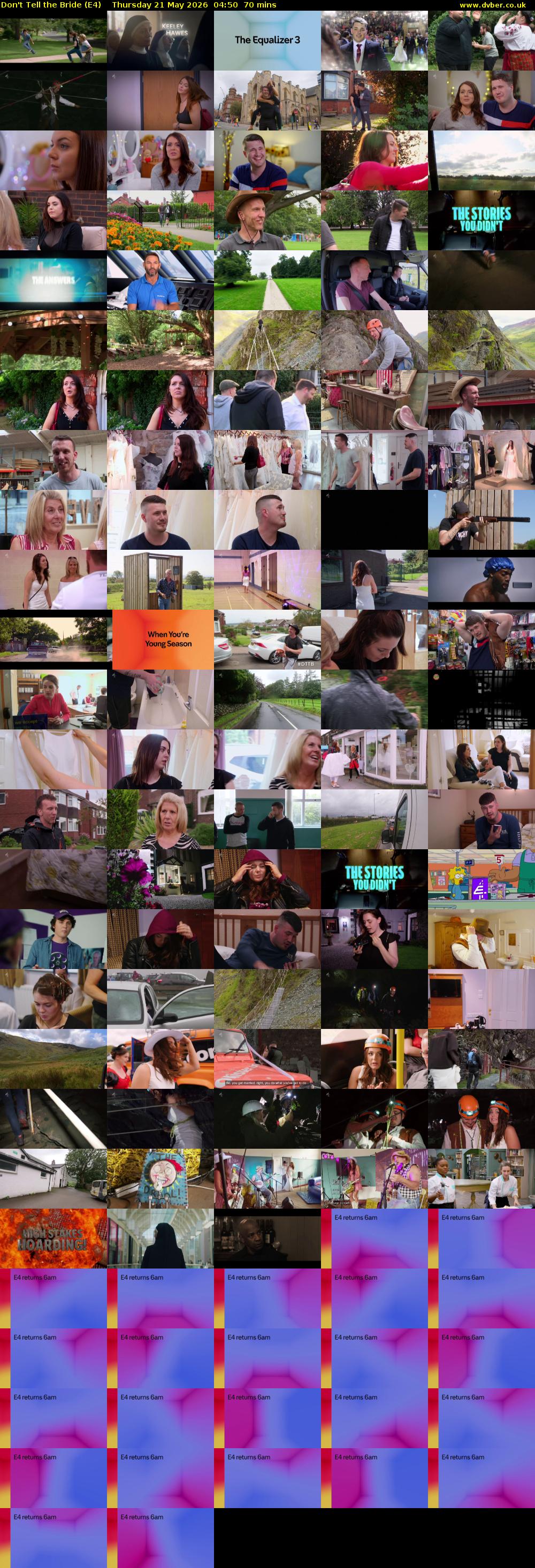 Don't Tell the Bride (E4) Thursday 21 May 2026 04:50 - 06:00