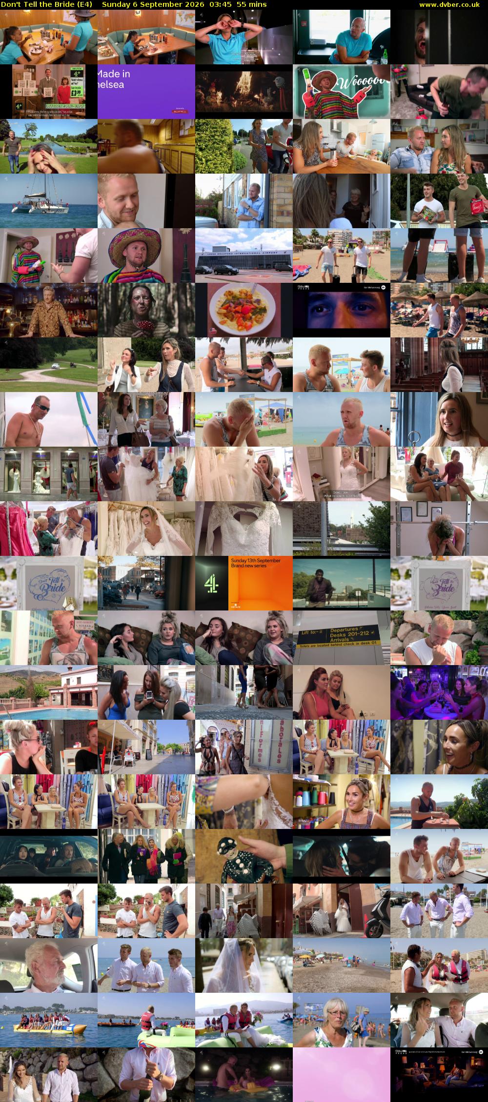 Don't Tell the Bride (E4) Sunday 6 September 2026 03:45 - 04:40