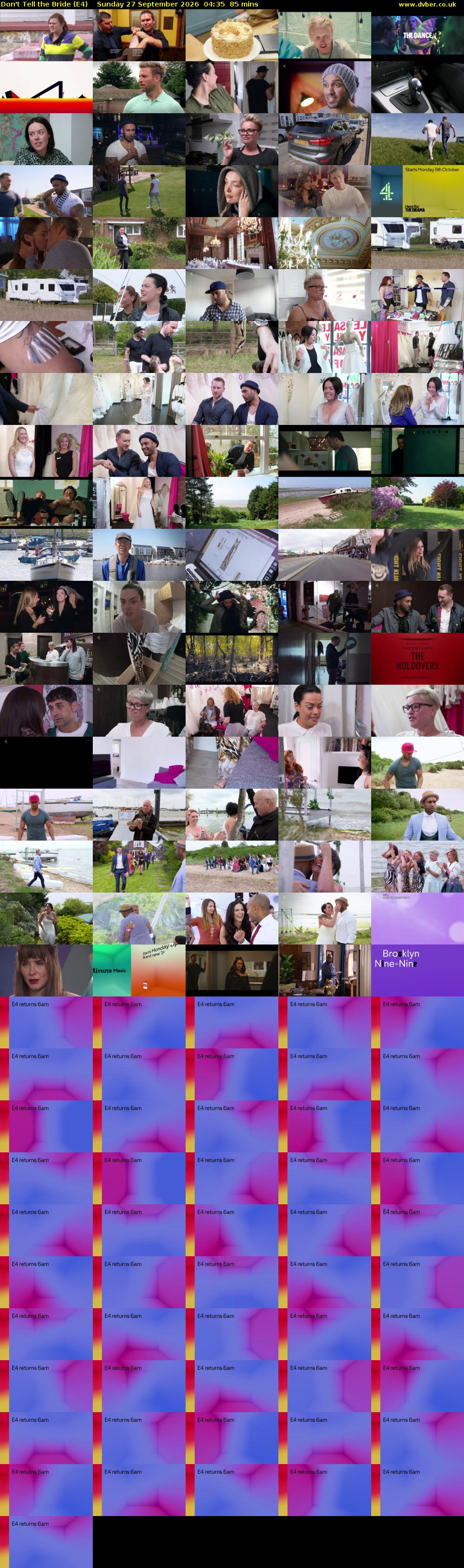 Don't Tell the Bride (E4) Sunday 27 September 2026 04:35 - 06:00