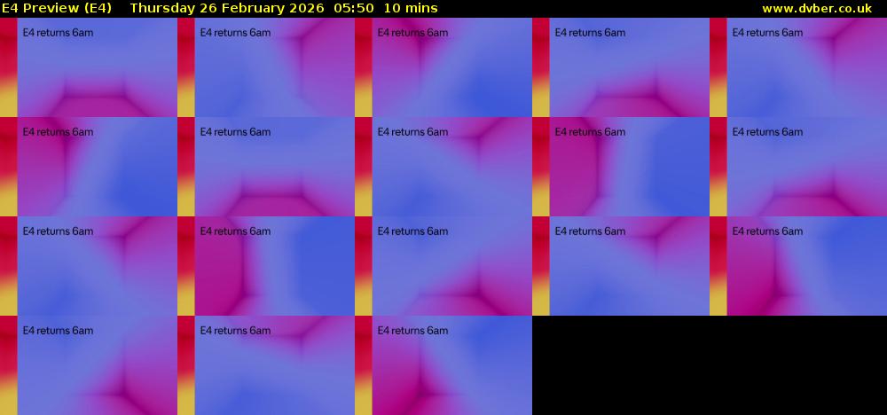 E4 Preview (E4) Thursday 26 February 2026 05:50 - 06:00