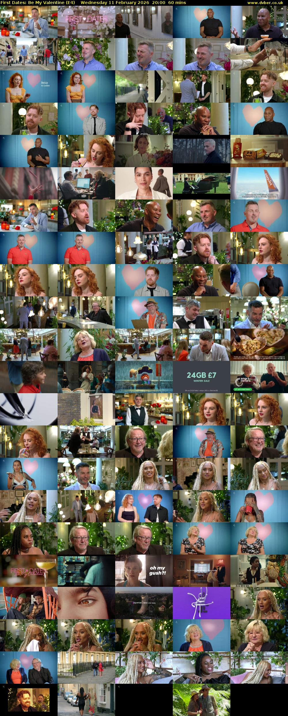First Dates: Be My Valentine (E4) Wednesday 11 February 2026 20:00 - 21:00