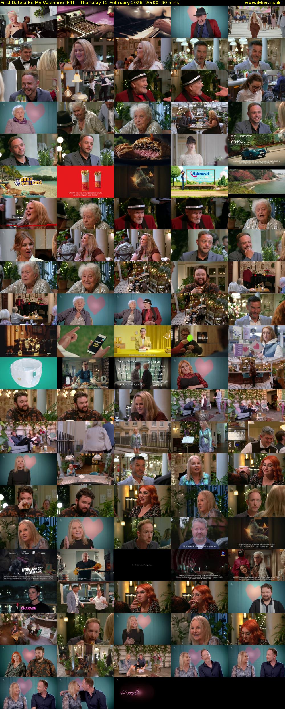 First Dates: Be My Valentine (E4) Thursday 12 February 2026 20:00 - 21:00