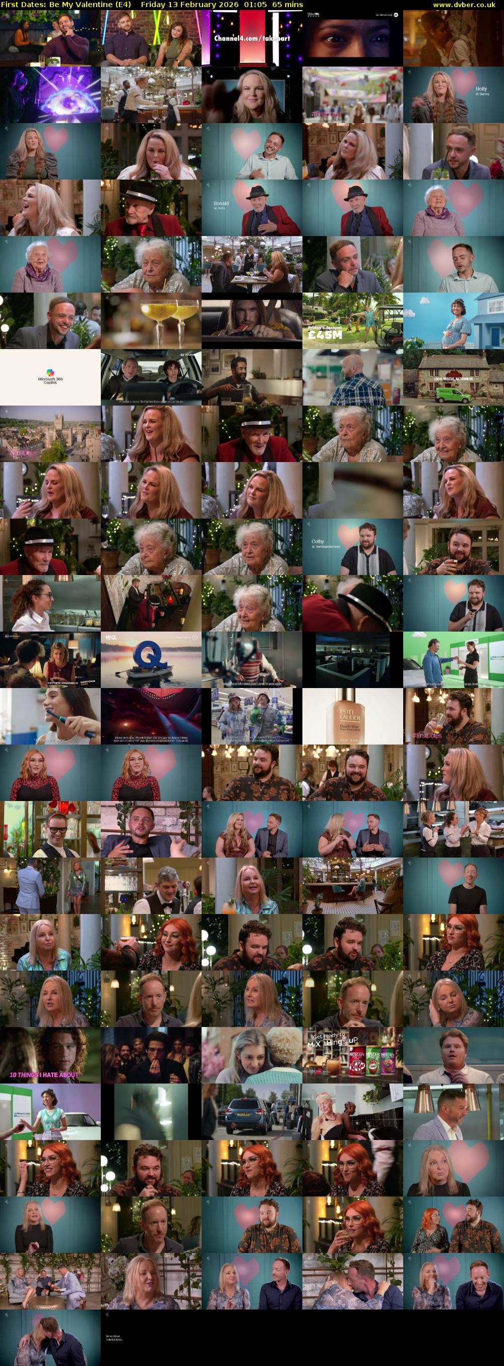 First Dates: Be My Valentine (E4) Friday 13 February 2026 01:05 - 02:10