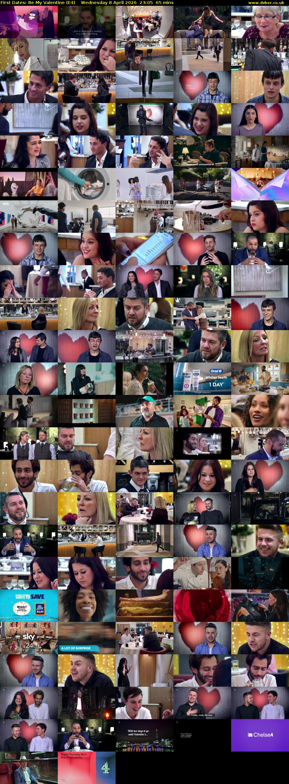 First Dates: Be My Valentine (E4) Wednesday 8 April 2026 23:05 - 00:10