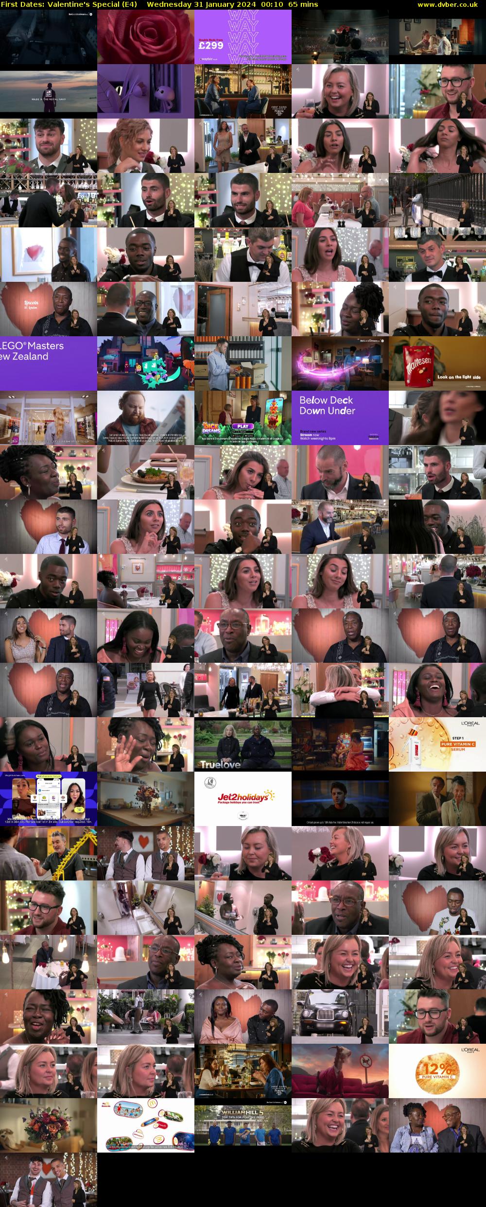 First Dates: Valentine's Special (E4) Wednesday 31 January 2024 00:10 - 01:15
