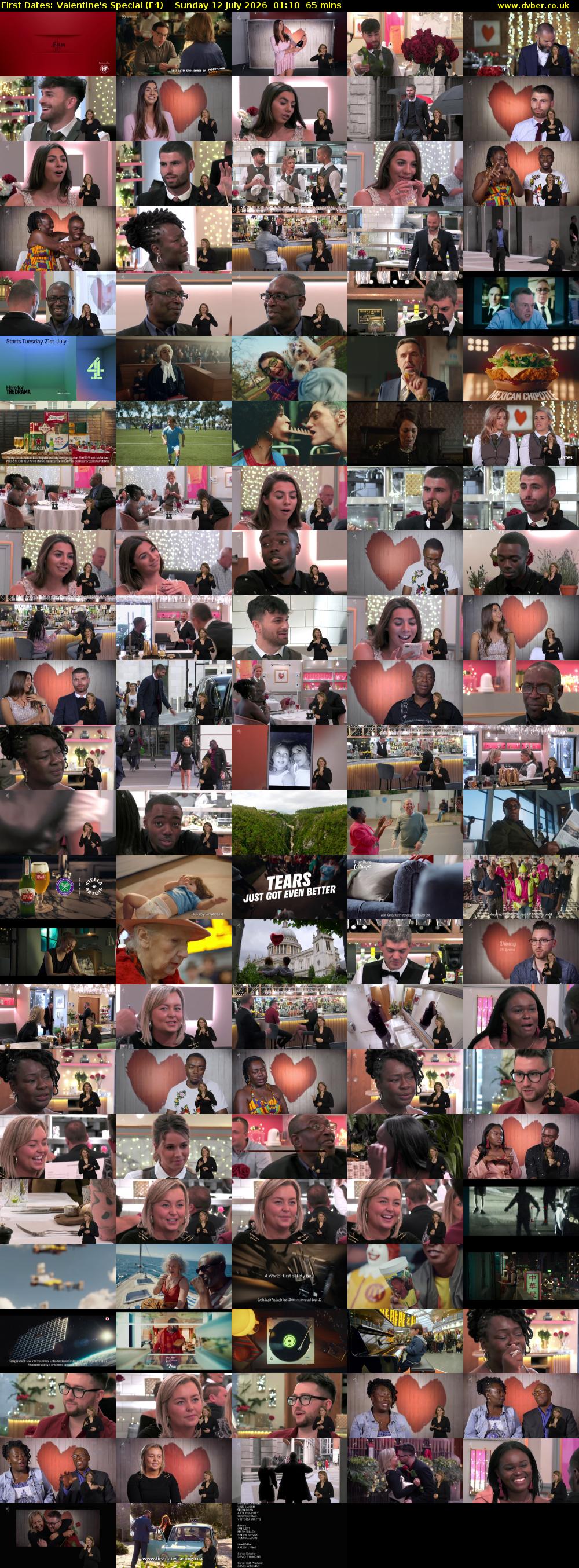 First Dates: Valentine's Special (E4) Sunday 12 July 2026 01:10 - 02:15
