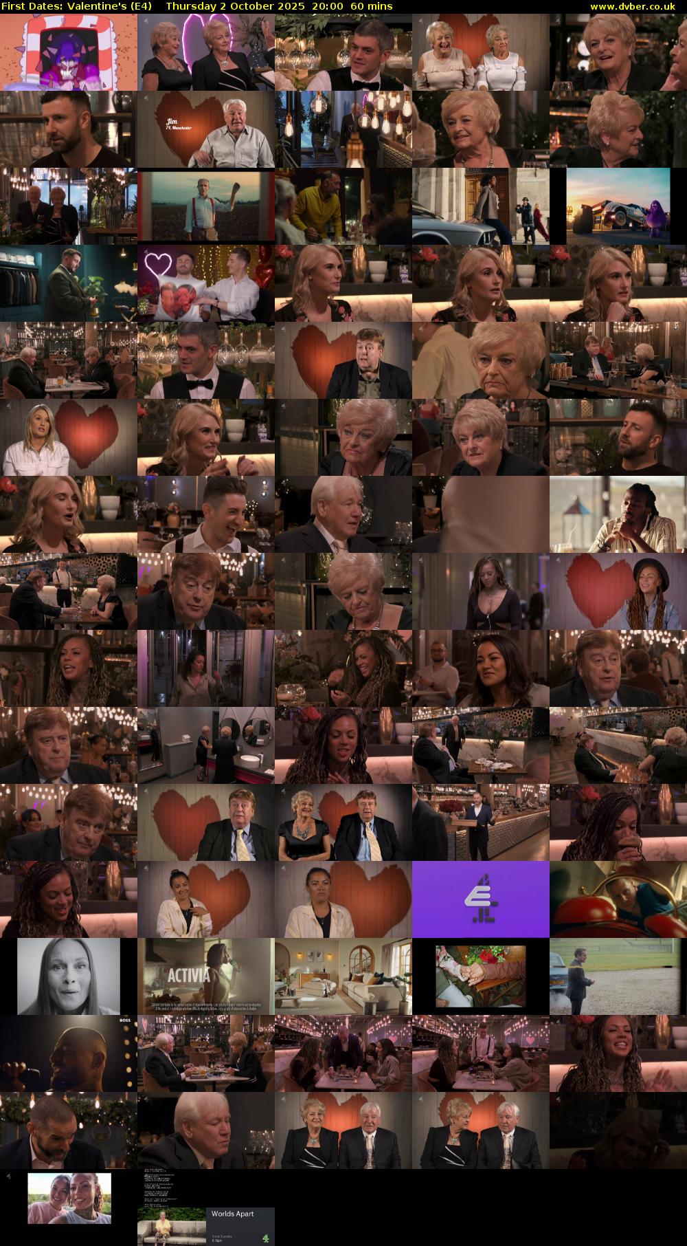 First Dates: Valentine's (E4) Thursday 2 October 2025 20:00 - 21:00