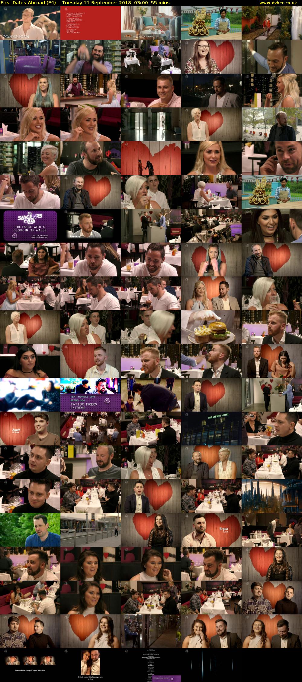 First Dates Abroad (E4) Tuesday 11 September 2018 03:00 - 03:55