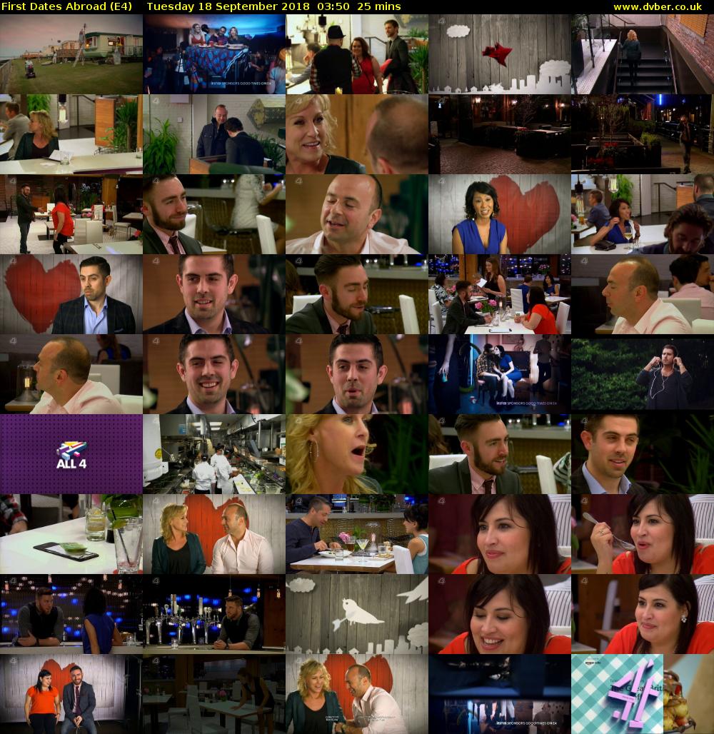 First Dates Abroad (E4) Tuesday 18 September 2018 03:50 - 04:15