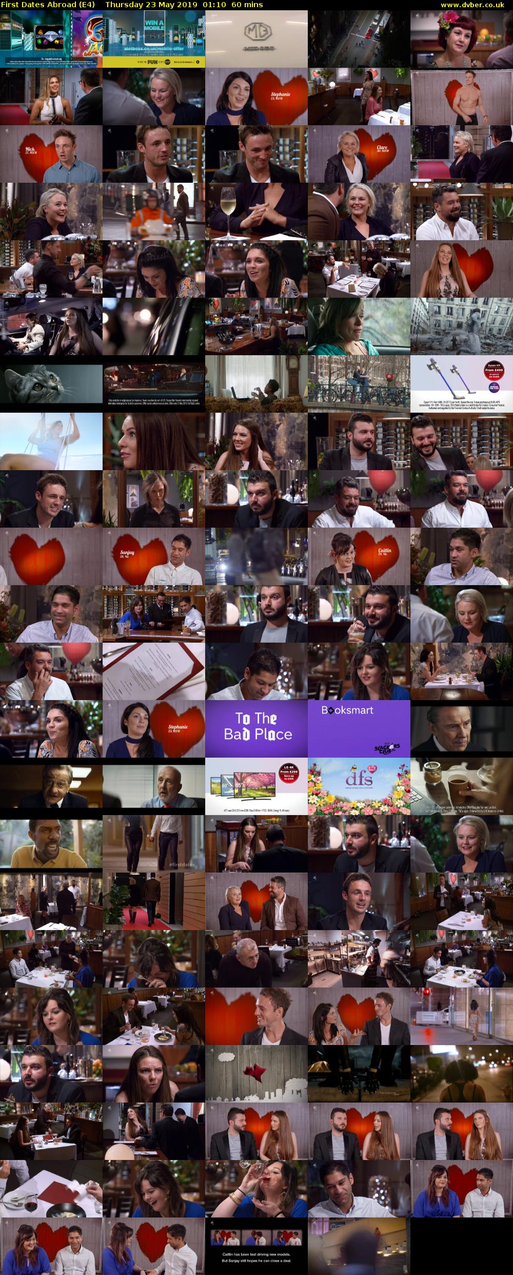 First Dates Abroad (E4) Thursday 23 May 2019 01:10 - 02:10