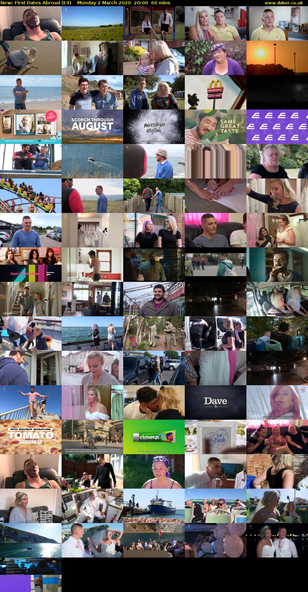 First Dates Abroad (E4) Monday 2 March 2020 20:00 - 21:00